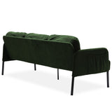 3 Seater Green Polyester Fabric Sofa, Modern Upholstered Sofa, Comfy Small Couches for Small Space W1164P239081