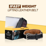 ZUN L size Weight Lifting Belt, Leather Weight Lifting Belt for Men and Women with 4 inch Padded Lumbar 16060934