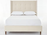 Peyton Upholstered King Bed / 54" High Headboard / Traditional Hand Buttoned Tufting / Nailhead Trim B083P152027