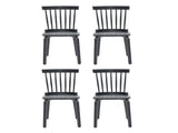 Windsor Dining Chairs Set of 4,Wood Farmhouse Spindle Back, Widen Seat, Mid-Century Modern French 17588838