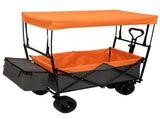480Lbs Collapsible Wagon with Canopy,Wagon Stroller with 7" All-Terrain Wheels, Lightweight Foldable 01562892