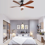52 Inch Indoor Ceiling Fan With 3 Color Dimmable 5 ABS Blades Remote Control Reversible DC Motor W882P294923
