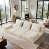 108'' Modular Sectional 3-Seater Cloud Sofa,Corduroy Convertible Sofa Bed ,living room. 92004824