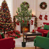 6FT Tall Artificial Plant Greenery Natural Artificial Tree Faux Potted Tree with Natural Look Leaves 39819826