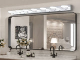 Modern 7-Light LED Vanity Light Fixture - Chrome Finish with Acrylic Light Shades - Energy-Efficient W1340P206817