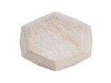 Outdoor/Indoor Lightweight Concrete Side Table,Hexagonal Round Travertine Accent Table N773P253775Z