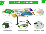 Wooden 1500 Piece Puzzle with Drawer, 35"*27.17" Adjustable Puzzle, 360&deg Tilting Puzzle W2641P306741
