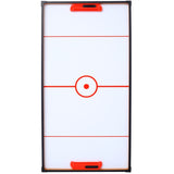 ZUN 5-in-1 Multi-Game Table - Billiards, Push Hockey, Foosball, Ping Pong, and Basketball brown /blue 17255780