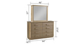 Dresser Made with Wood in Gold Finish B009139109