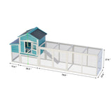 Wooden Chicken Coop with Nesting Box and Free-Range Door, All-Weather Asphalt Roof, Sliding Tray for W773P335211