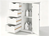 () 4-Drawer 1-Cabinet-Door Vertically Textured Painted MDF Bathroom Vanity 18772676