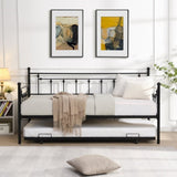 Daybed with trundle BLACK W311128174