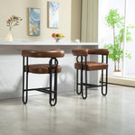 ZUN House Hold Bar Set of 1, Modern Bar Stool with Back, Black Metal Frames, Upholstered Bar W1588P207629