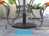 Garden Patio Umbrella Base, Outdoor Market Umbrella Stand, Backyard Umbrella Weight in Black 27lbs 34743346