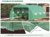 10' x 10' x 7' Tunnel Greenhouse Walk-in Plant Shelter with Transparent PE Cover & Zippers 01661553