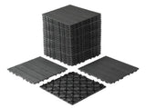 Plastic Interlocking Deck Tiles, 27 Pack, 11.8"x11.8" Waterproof Flooring Tiles for Indoor and 02827216