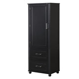 ZUN Tall Bathroom Storage Cabinet, Freestanding Storage Cabinet with Two Drawers and Adjustable Shelf, 48632964