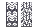 Grey Laser Cut Wood 2-piece Panel Wall Decor Set B03598808