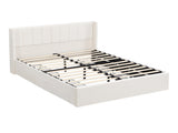 Large-capacity upholstered storage bed with drawers,Beige,Queen N769P385612B