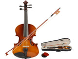 New 1/8 Acoustic Violin Case Bow Rosin Natural 42430893