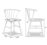 ZUN Alwynn Contemporary Wooden Spindle Back Dining Chairs, Windsor Chairs, Set of 2, White T2574P164536