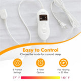 80 X 60 Electric Heated Mattress Pad with Adjustable Temperatures 10 H Timer 76598298