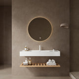 LEDE 48" Bathroom Vanity with Vessel Sink, Wall-Mounted Floating White Rectangular Acrylic W2615P210346