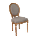 ZUN French Country Dining Chairs with Round Back Set of 2, Upholstered, Solid Wood Legs, Side Chairs for 26233100