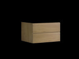 Alice24-106, Wall mount cabinet without basin, Natural oak color, with two drawers, Pre-assembled W1865P147101