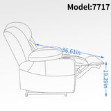 Dual Motor Infinite Position Up to 350 LBS Leatheraire Power Lift Recliner Chair, Heavy Duty Motion W1803P243552