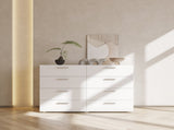 8 Drawer Double Dresser for Bedroom, Wide Storage Cabinet for Living Room Home Entryway, White 34559218