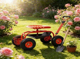 Garden Cart Rolling Scooter, Adjustable Height Heavy Duty Scooter, Rolling Garden Cart with 4 Wheels 64653534
