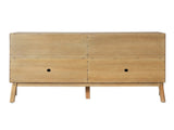 Vintage Sideboard Buffet Cabinet, 56.8" W x 18" D x 34.2" H, 4-Door Storage Cabinet with Metal N780P347334N