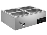 110V 600W 5L*4 Stainless Steel Four Plates Heating Food Warming Soup Pool Silver 89737780