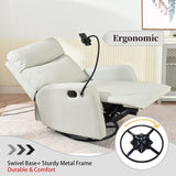 Rocking Chair,360&deg Swivel Nursery Rocking Chair,Glider Chair,Modern Small Rocking Swivel W1028P185203