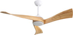 ZUN 52 Inch Modern Ceiling Fan Without Light 6 Speed Remote 3 Solid Wood Blade Reversible DC Motor For W934P153094