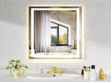 24x32" Gold Tempered Mirror Dual LED Light Strips Front and Back LightingUnable ship on weekends, 94264262