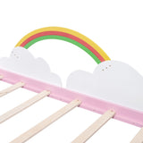Twin Size Bed with Clouds and Rainbow Decor WF303699AAH