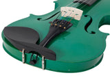 New 4/4 Acoustic Violin Case Bow Rosin Green 31954784