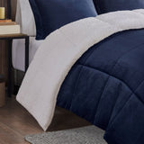 Full/Queen Plush to Sherpa Down Alternative Comforter Set B035100482