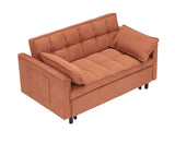 Folding sofa bed, adjustable back, access sofa, recliner, single bed, orange W1658P176549