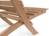 Grandcourt Fully Assembed All-Weather HDPE Outdoor Folding Patio Chair, Teak Brown B2745P409669