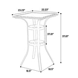 3 Pieces Outdoor Bar Stools Set,Rattan Bar Chairs,with glass table top, Wicker Bar Stools for W640P256895