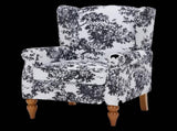 Coffee Table & Armchair Set,Vintage Luxury Style, high-back reading chair & 65092679