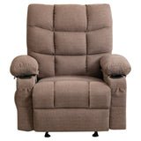 ZUN Vanbow.Recliner Chair Massage Heating sofa with USB and side pocket 2 Cup Holders W1807105153