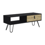 ZUN Huna Coffee Table with Hairpin Legs and Ample Storage Drawer B200P173213