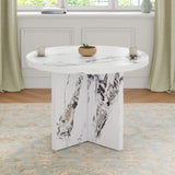 Round Dining for 4-6, 42 Inch Modern Kitchen Small Dinner MDF Kitchen Dinning N752P186173K