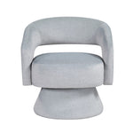 ZUN Modern Luxury Swivel Accent Chair 1pc Gray Velvet Upholstery Solid Wood Stylish Home Furniture B011P283813