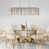 (Same as W1340P189407/L5018) Modern Oval Crystal ceiling chandelier Luxury Home Decor Light Fixture