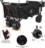 Collapsible Wagon cart with Removable Canopy, Large All Terrain Wheels, Brake, Adjustable 97222851